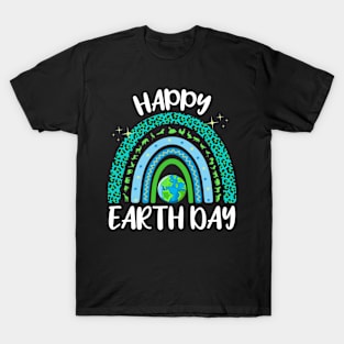 Happy Earth Day Awareness Rainbow Earth Day 2024 T-Shirt